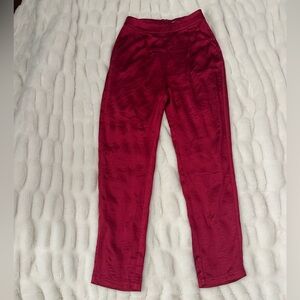 Lush Vibrant satin Red Pants with a beautiful sheen